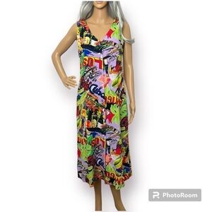 Jams World “Cafe Caba” Button-Down Dress – Island Vibes – Size Small